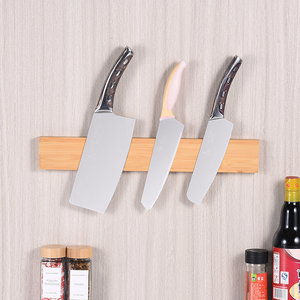 磁铁刀架厨房壁挂式免打孔竹制刀具收纳置物架吸铁石磁吸菜刀磁力
