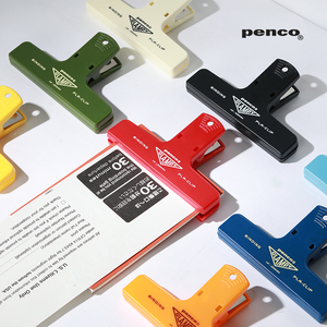日本HIGHTIDE Penco手帐夹子复古创意文具办公彩色塑料夹收纳票据