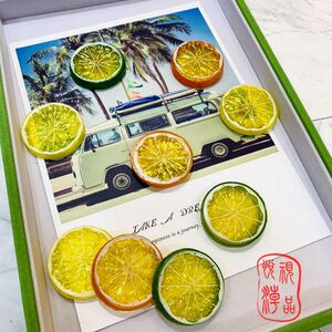 悦视潮品道具 眼镜店柜台展示道具 柠檬片拍摄道具 特色
