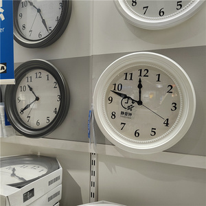 宜家s00ndrum 桑卓 挂钟 白色黑色客厅卧室装饰钟