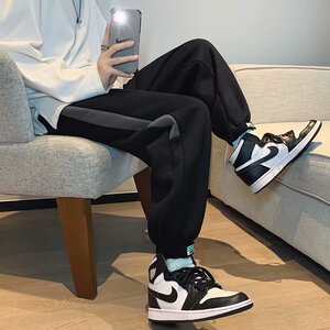 cityboy美式高街加厚魔术贴束脚卫裤嘻哈痞帅炸街aj鞋搭配裤子男