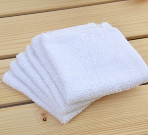 1件50条白方巾白抹布纯棉洗碗巾清洁巾百洁布擦嘴巾擦手巾