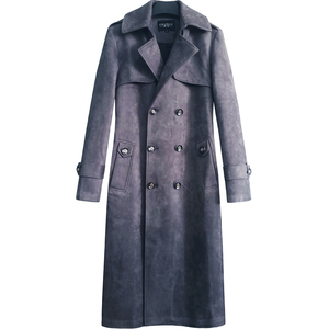 鹿皮大衣麂皮绒大码