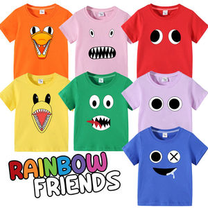 Rainbow friends童装彩虹朋友衣服儿童短袖t恤夏装潮男童怪物服装