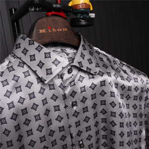 【国内现货】zilli纯真丝塔夫绸复古印花衬衫专柜1万多 款3