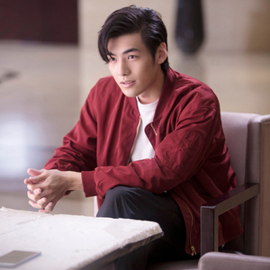 指尖少年文渊杀破狼黎渊同款衣服酒红色夹克休闲棒球上衣男装外套