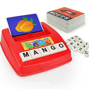 英文拼字游戏儿童英语拼词单词字母机卡片早教启蒙学习桌游玩具串