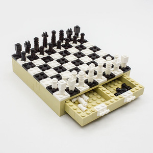 兼容乐高moc迷你国际象棋 黑白棋 国产科技教育积木零件