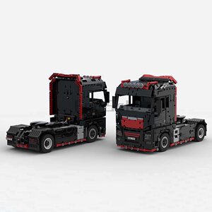 moc-60173 曼恩tgx半挂遥控卡车 国产拼装积木 兼容乐高儿童玩具