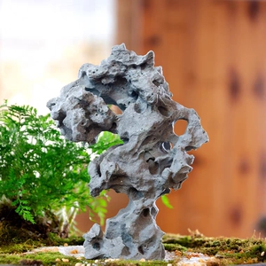 仿真太湖石小摆件客厅阳台庭院微型沙盘盆景鱼缸假山石水景观造景