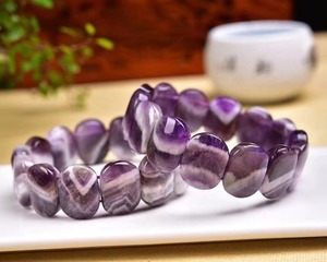 天然梦幻紫水晶手排手链 尺寸14*20mm 优雅大方 显气质 女款