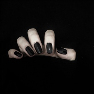 92黑色中长暗黑欧美长款穿戴拆卸反复使用美甲成品假指甲贴片