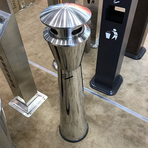 不锈钢立式烟灰柱户外小号烟头收纳盒商场餐厅吸烟区用烟蒂柱加厚
