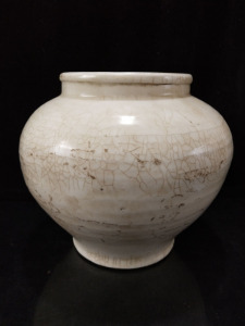 元代甜白釉开片罐子古瓷器真品老瓷器官窑清代瓷器真品古董
