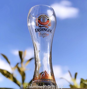 德国进口啤酒艾丁格啤酒专用杯 直身杯 小麦杯 Erdinger 500ml