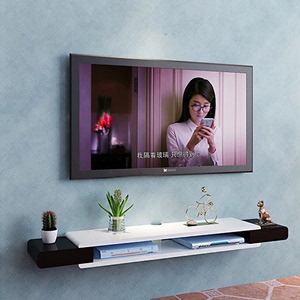 简易电视柜简约墙上壁挂机顶盒架客厅背景墙装饰架卧室墙面置物架