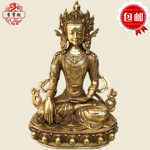 纯铜 藏传佛教尼泊尔密宗 雍仲本教苯教创始人 敦巴辛绕米沃佛像