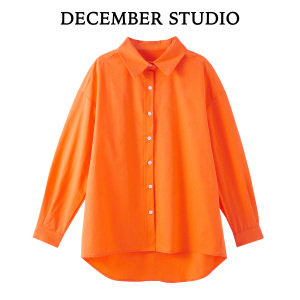 桔色上女衬衣