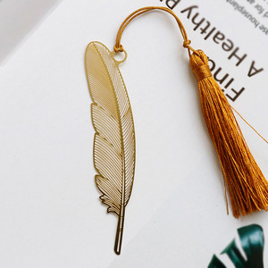 「羽毛」羽毛黄铜物语流苏书签大羽毛流苏系列定制礼品书签