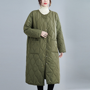 外贸尾单女装清仓处理胖mm大码棉衣女轻薄棉服中长款显瘦棉袄外套