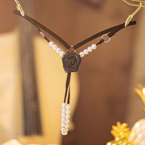 珍珠内裤女大颗粒丁字裤