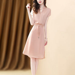 纯真丝连衣裙长款桑蚕丝