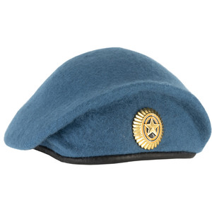 俄罗斯俄军原品vdv空降兵蓝色贝雷帽羊毛