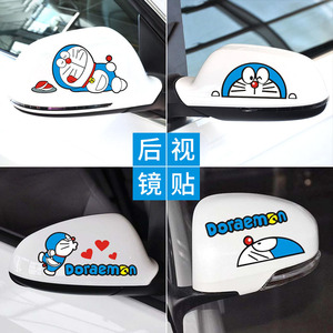 哆啦a梦叮当机器猫汽车贴纸玻璃卡通 可爱反光贴后视镜贴纸外观