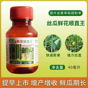 丝瓜鲜花顺直王,蘸花药,一瓶兑水8-10斤.
