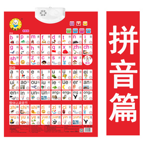 小孩儿童早教汉语拼音字母表有声音乐挂图声母韵母凹凸墙贴画发声