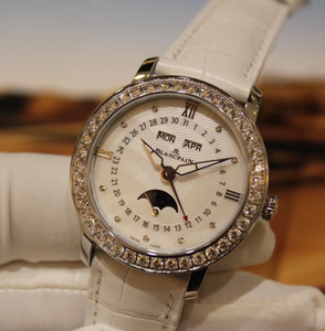 宝珀女表ladybird女装系列3663a-4654-55b 35mm 月相日历星期月份