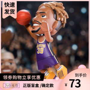 洛杉矶湖人队王牌化身盲盒nba球星詹姆斯手办公仔桌面摆件正版现