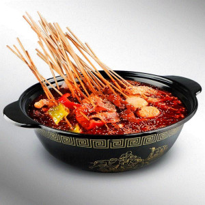 串串香火锅专用锅 商用小郡肝涮串专用锅珐琅砂锅铁锅老鸭汤煲锅