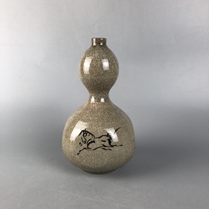 日本回流相马烧葫芦形花瓶家用办公室茶室客厅玄关电视柜风水摆件