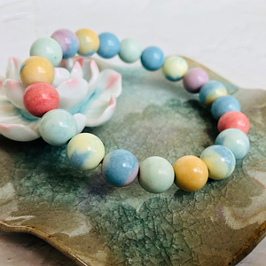 彩云母单圈手链七彩石