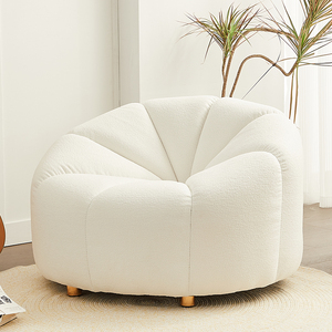 单人沙发懒人榻榻米白色圈圈纱网红客厅躺椅子阳台可爱卧室小沙发