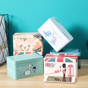 卡片收纳盒糖果马口铁盒包装储物盒桌面可爱长方形精致礼品小盒子