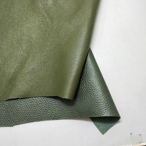 薄牛皮子沙发软皮料床头软包座椅皮革面料墨绿色油蜡皮料1人付款20