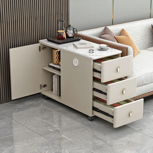 沙发边柜侧边柜轻奢岩板角几桌子家用客厅小户型简约边几小茶几