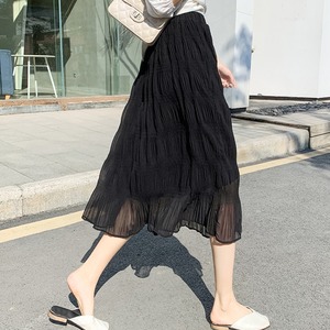 黑色下半身裙女夏季新款设计感小众a字高级感白色短裙小个子长裙