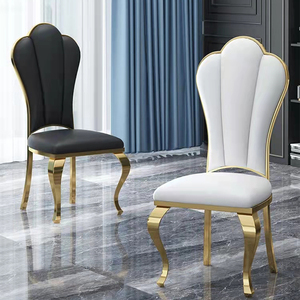 轻奢不锈钢酒店餐椅现代简约高档时尚软包靠背餐厅家用皮布艺椅子
