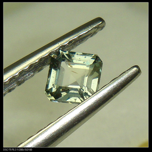 坦桑尼亚 天然 无加热 蓝绿色 蓝宝石sapphire 八角刻面si 0.41ct