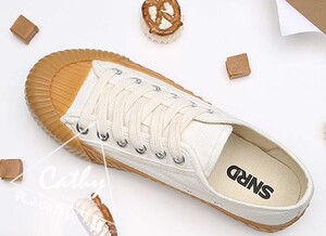 韩国正品代购纸飞机snrd休闲低帮饼干帆布鞋厚底