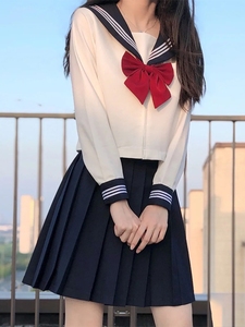jcpony束胸淘宝诺离岗铃私立原创jk制服双子水手服正统绀三本校供