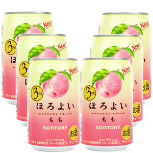 三得利 horoyoi/和乐怡 白桃味配制酒 日本进口 350ml 微醺 6罐装