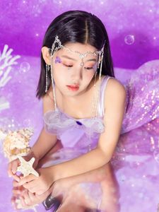 儿童礼服2023夏季新款沉浸式美人鱼梦幻公主主题服装影楼女童摄影