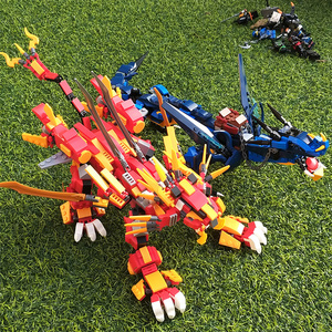 乐高玩具男孩拼装幻影忍者2021年新品恐龙积木机器人机甲火焰狮子