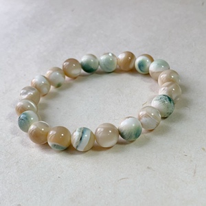 天然孔雀贝七彩贝壳夜光螺手链文艺小清新夜光贝单圈手串