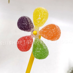 金稻谷风车糖21克24支七彩旋转棒棒糖软糖儿童糖果小孩节日零食