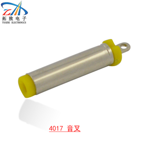 工厂直销4017音叉黄色充电插头DC电源头焊线式4.0*1.7mmDC插座头